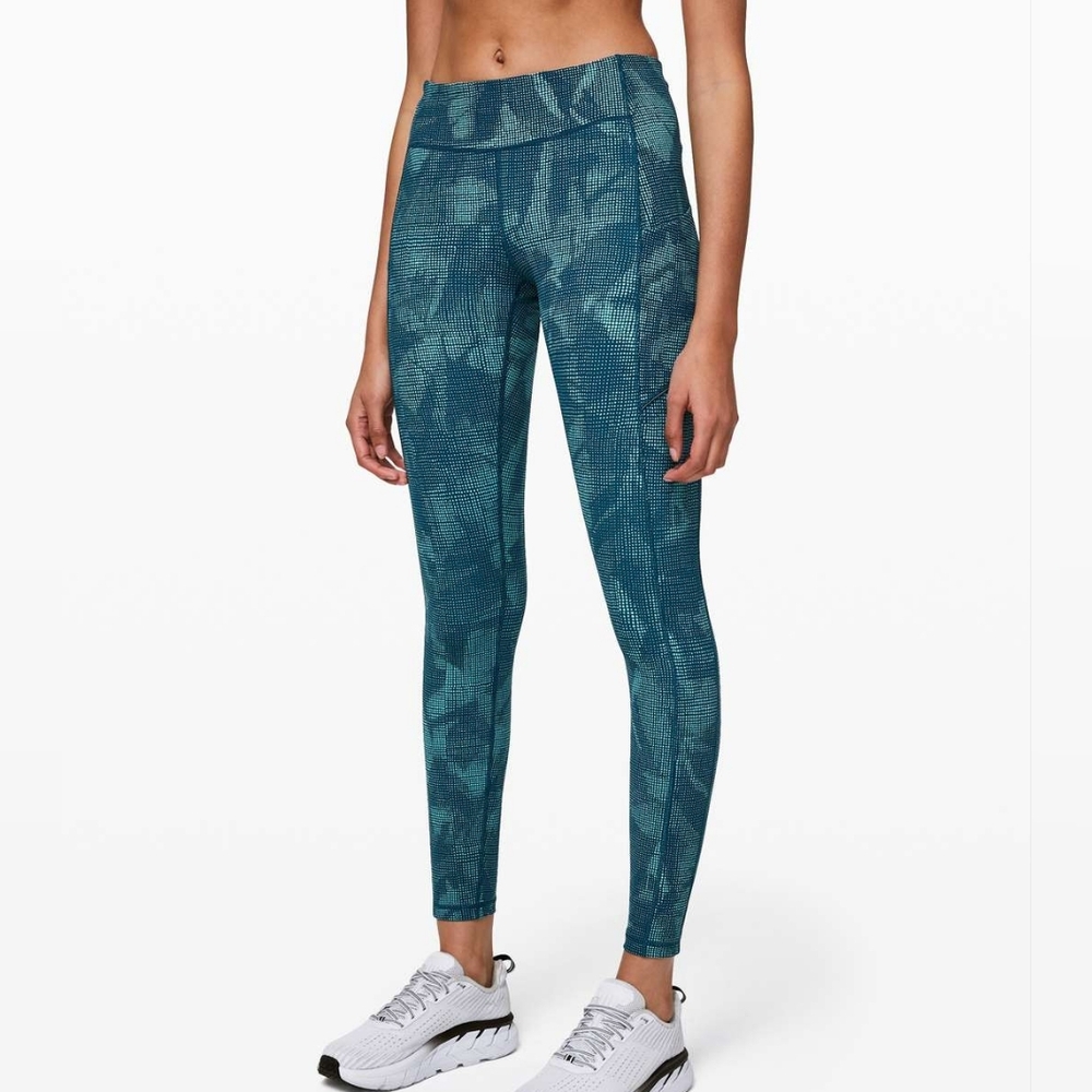 LULULEMON ATHLETICA Illusion Tidal Teal Speed Up Tight 28 Leggings Size 6